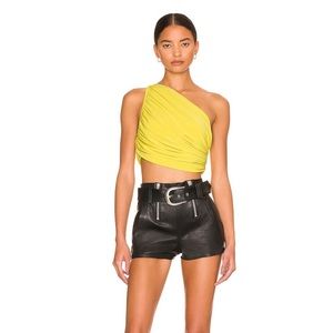 NWT: brand new, never worn Lovers and Friends Carmina leather shorts in black